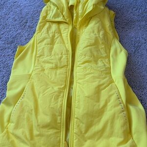Lululemon Athletica Vibrant Yellow Hooded Vest